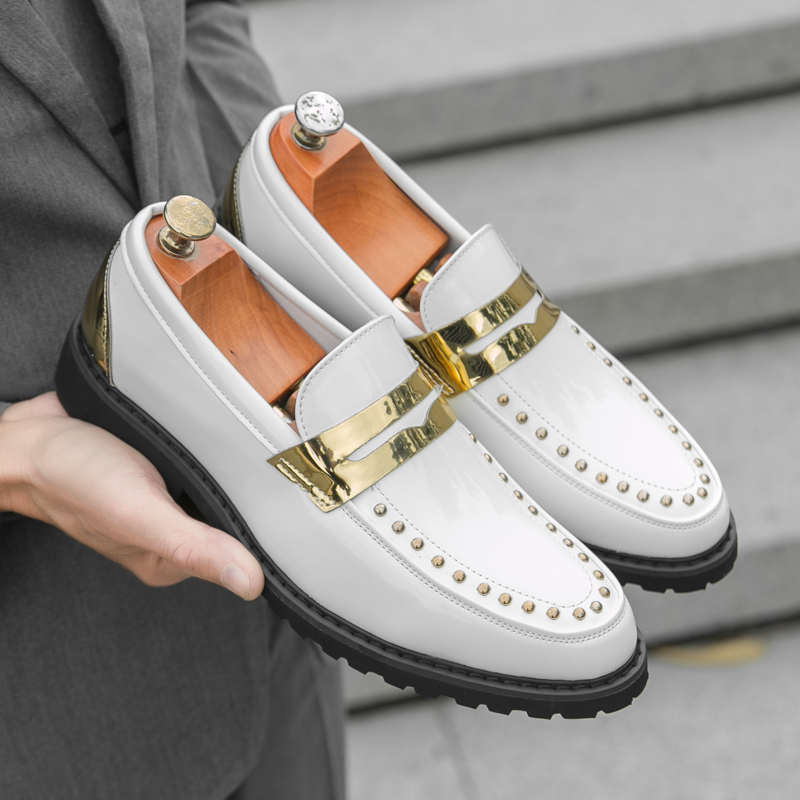 Men'S Formal Party Wear Shoes - ผู้ชายแฟชั่นLoafers PUหนาSoledสวมใส่รองเท้าหนังสไตล์เยาวชนอังกฤษสบายๆธุรกิจสวมใส่อย่างเป็นทางการขนาด 38-46