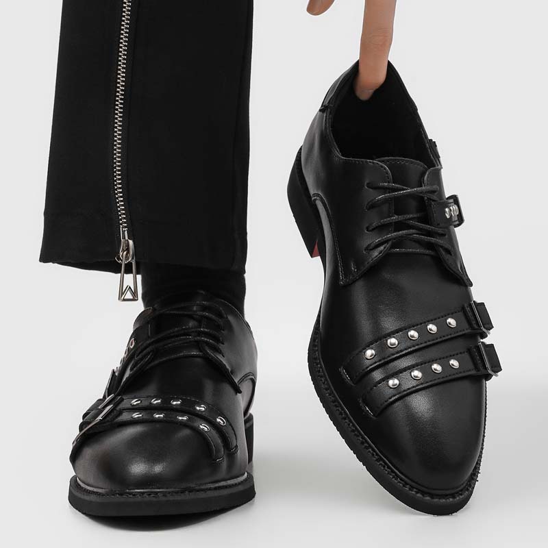 Men'S Formal Party Wear Shoes - รองเท้าอ็อกซ์ฟอร์ดทรงคลาสสิกสำหรับผู้ชาย สีดำ รองเท้าลำลองผู้ชายแบบผูกเชือก สำหรับงานธุรกิจ งานปาร์ตี้ รองเท้าหนังแบบเป็นทางการ