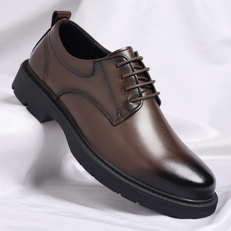Men'S Formal Party Wear Shoes - รองเท้าหนังผู้ชายสำหรับชุดทำงานแบบเป็นทางการ รองเท้าหนังลำลองพื้นนุ่มแบบผูกเชือก รองเท้าเดรสใส่สบาย รองเท้าเจ้าบ่าวงานแต่งงาน