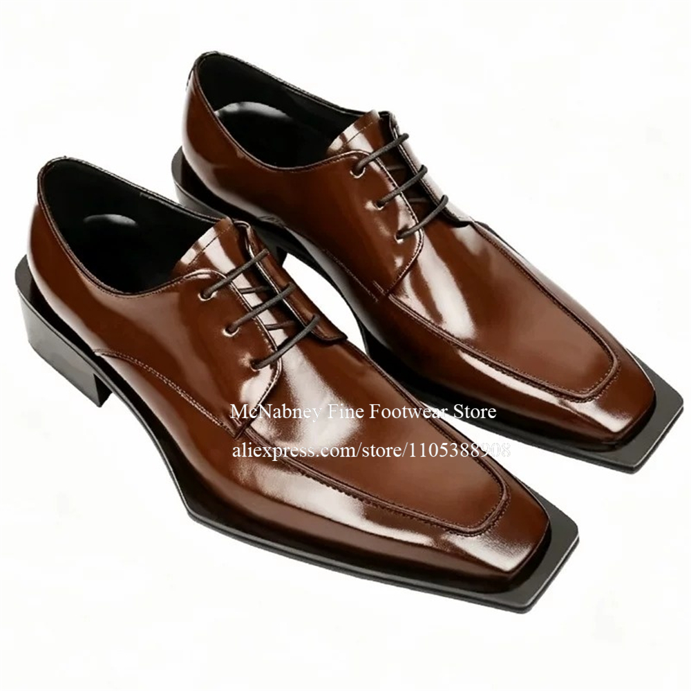 Men'S Formal Party Wear Shoes - รองเท้าหนังแบบมีปุ่มสตั๊ด แบบผูกเชือก สีดำ สำหรับสุภาพบุรุษ สไตล์อ็อกซ์ฟอร์ด รองเท้าคลาสสิก