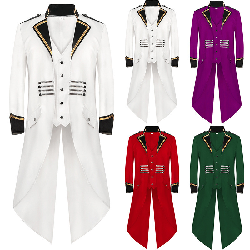Men'S Style Formal Wear - ชุดสูทผู้ชายสไตล์วิสช์แบบดั้งเดิม แนวยุคกลาง ย้อนยุค พังก์ อเนกประสงค์ ทรงยาว