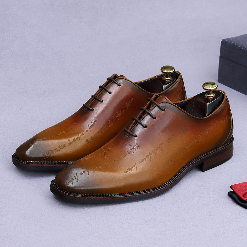 Men'S Formal Party Wear Shoes - ผู้ชายรองเท้าหนังแท้ Oxford ใหม่สวมใส่อย่างเป็นทางการธุรกิจ High-End งานแต่งงานสไตล์อังกฤษหนังผู้ชายรองเท้า