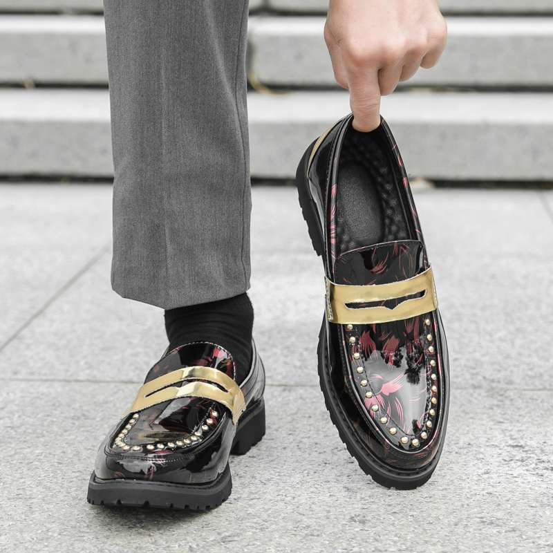 ผู้ชายแฟชั่นLoafers PUหนาSoled - Men'S Formal Party Wear Shoes บทวิจารณ์และราคา