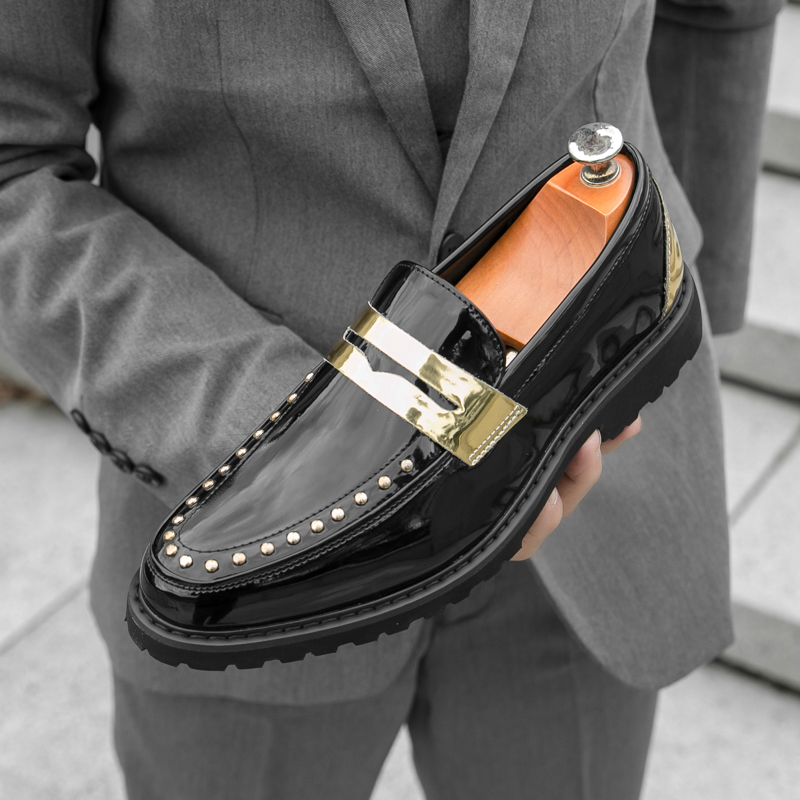 ผู้ชายแฟชั่นLoafers PUหนาSoled - Men'S Formal Party Wear Shoes บทวิจารณ์และราคา