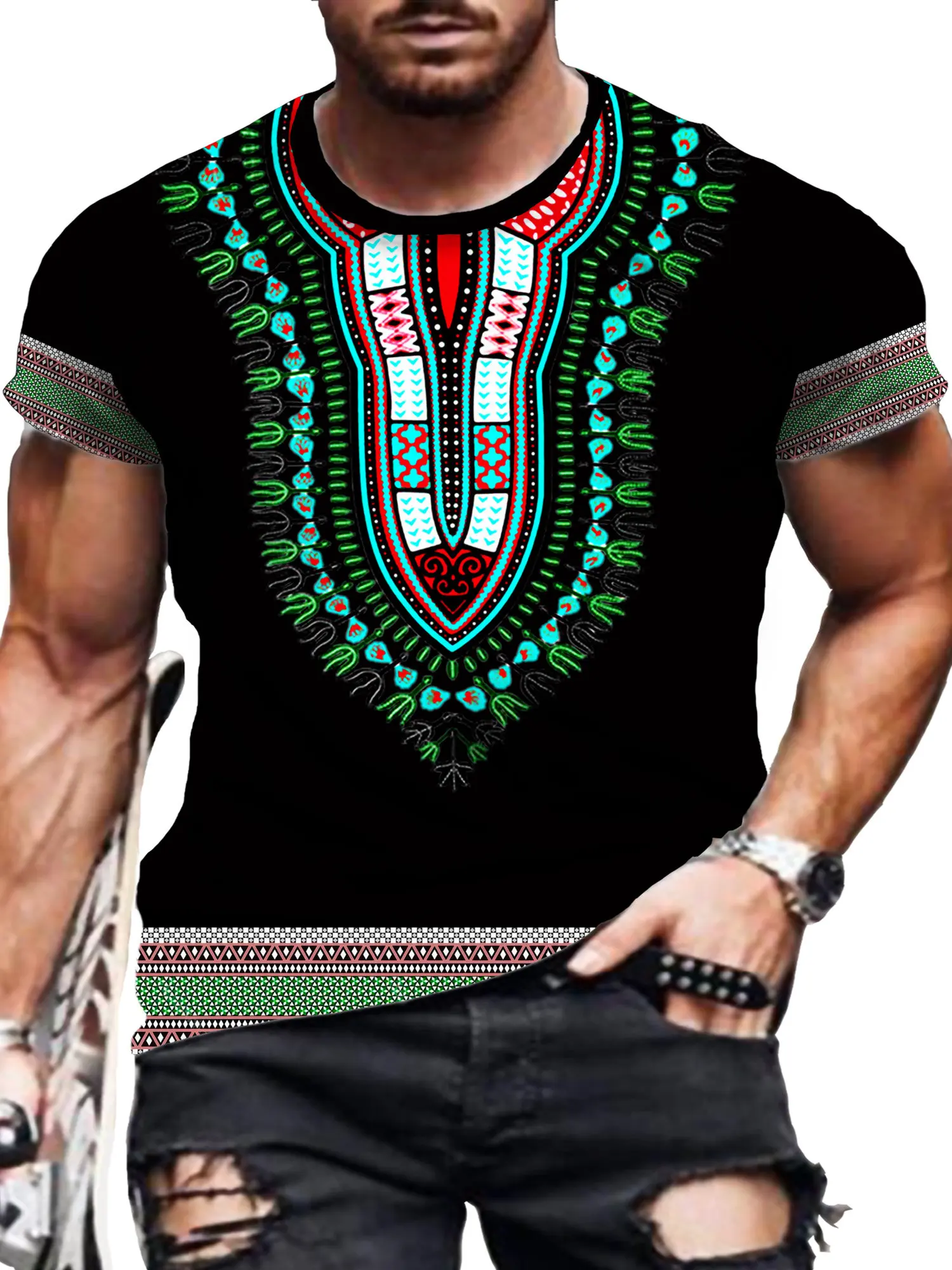 Casual Men's เสื้อยืดแอฟริกันว - Men'S Ethnic & Formal Designer Wear Studio S บทวิจารณ์และราคา
