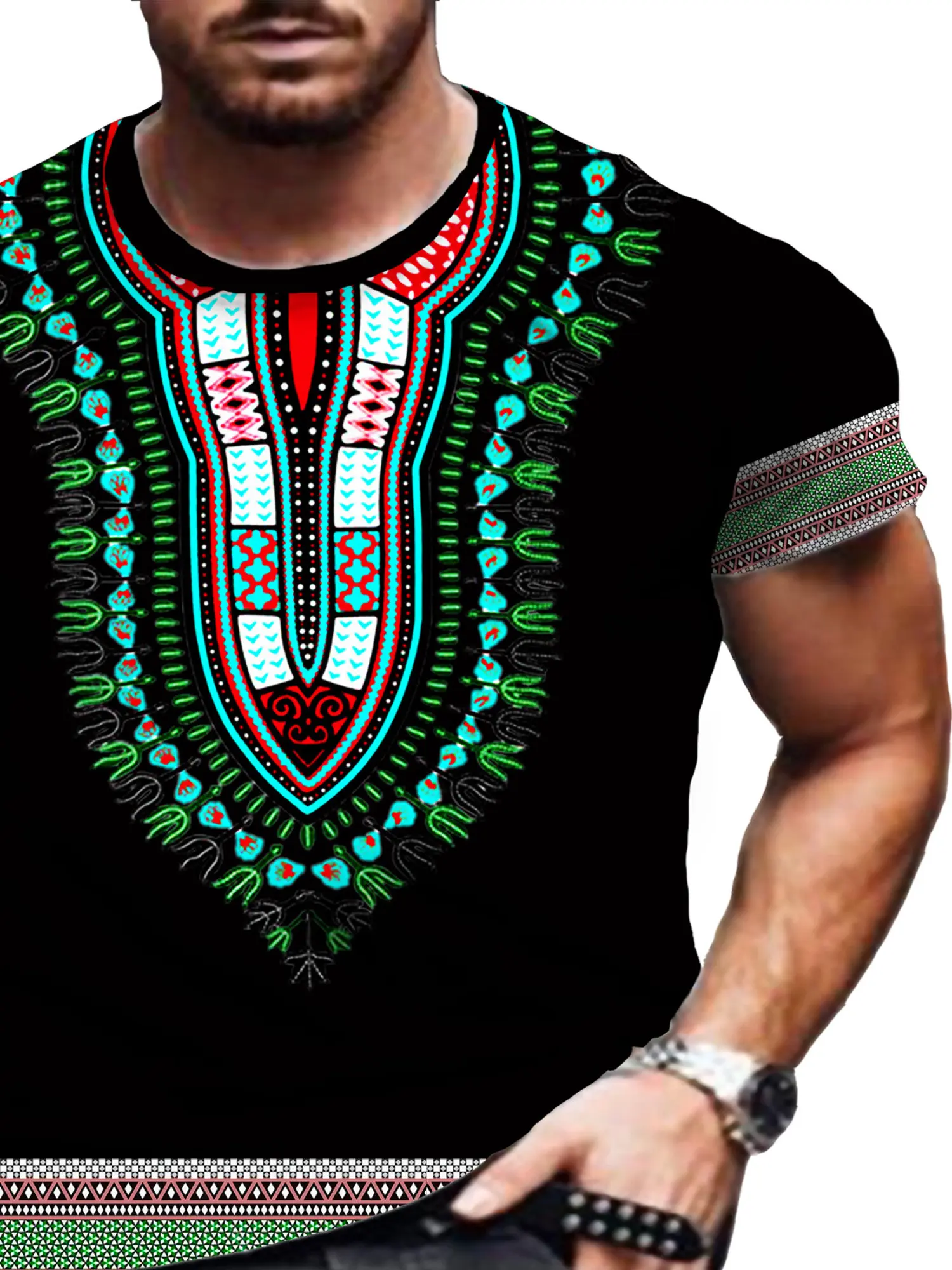Casual Men's เสื้อยืดแอฟริกันว - Men'S Ethnic & Formal Designer Wear Studio S บทวิจารณ์และราคา