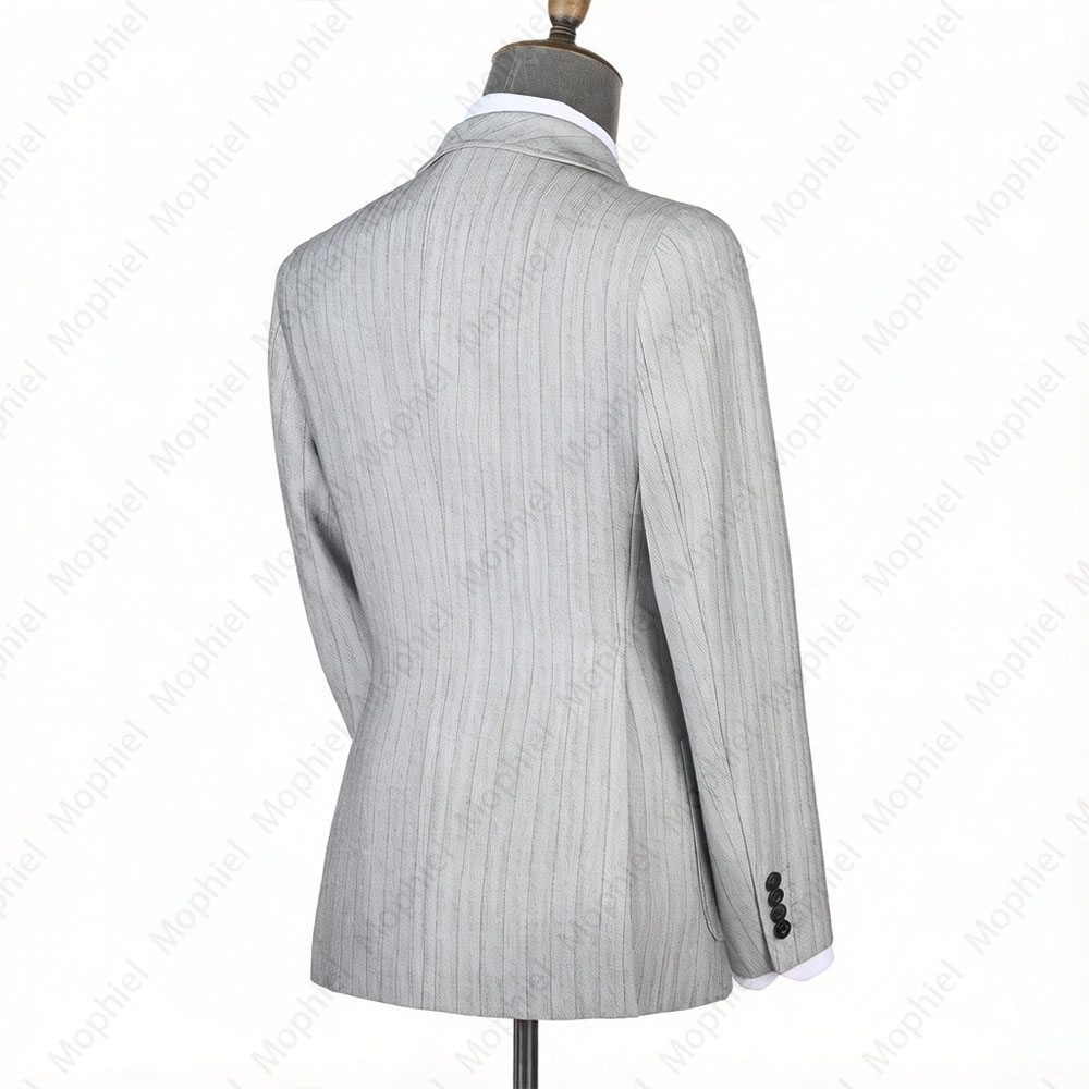 ชุดสูทผู้ชายสีเทาอ่อน Mophiel  - Men Formal Wear Jacket บทวิจารณ์และราคา