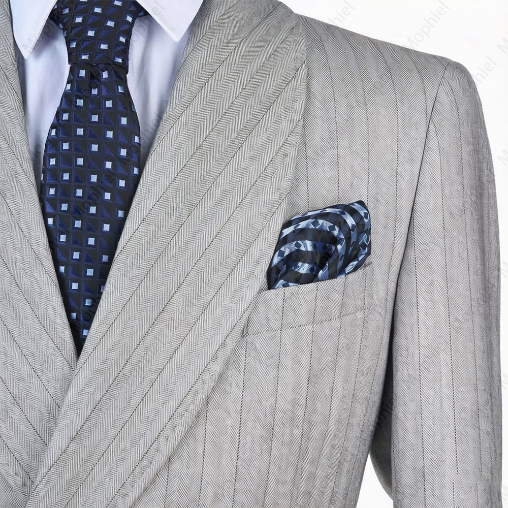 ชุดสูทผู้ชายสีเทาอ่อน Mophiel  - Men Formal Wear Jacket บทวิจารณ์และราคา