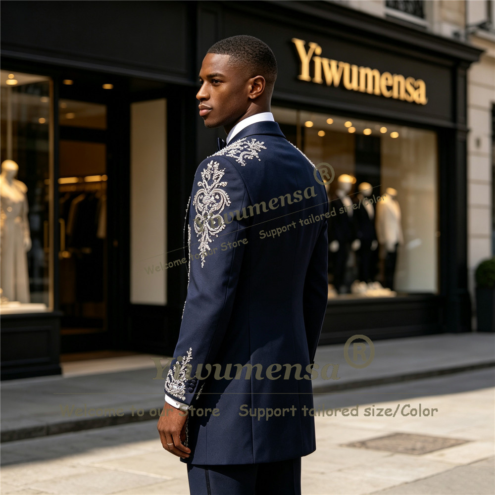 ชุดสูทผู้ชายประดับคริสตัลทำมือ - Men Formal Wear Jacket บทวิจารณ์และราคา
