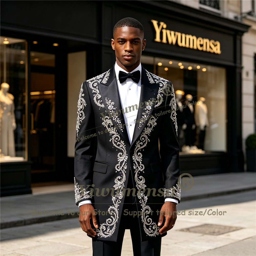 ชุดสูทผู้ชายประดับคริสตัลทำมือ - Men Formal Wear Jacket บทวิจารณ์และราคา