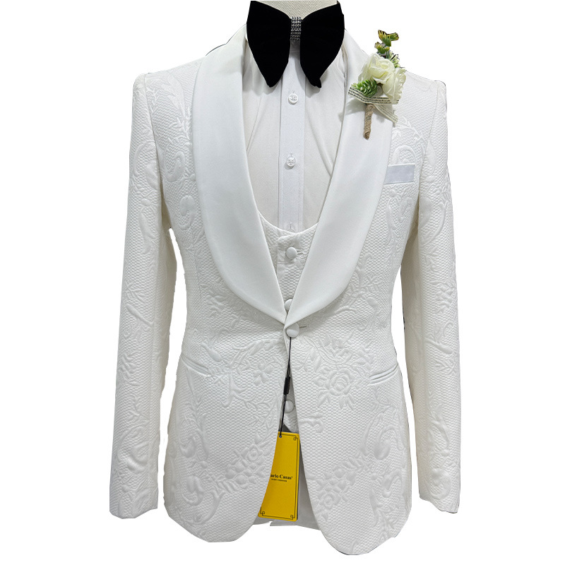 ชุดสูทแต่งงานผู้ชาย สีขาว 3 ชิ - Men Formal Wear Jacket บทวิจารณ์และราคา