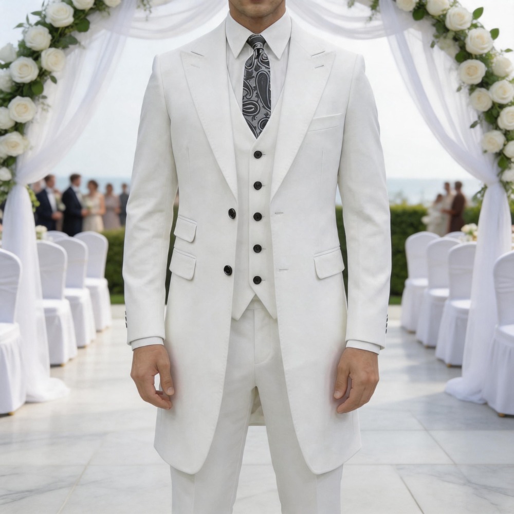 ชุดสูทผู้ชายทรงเข้ารูป 3 ชิ้น  - Men Formal Wear Jacket บทวิจารณ์และราคา