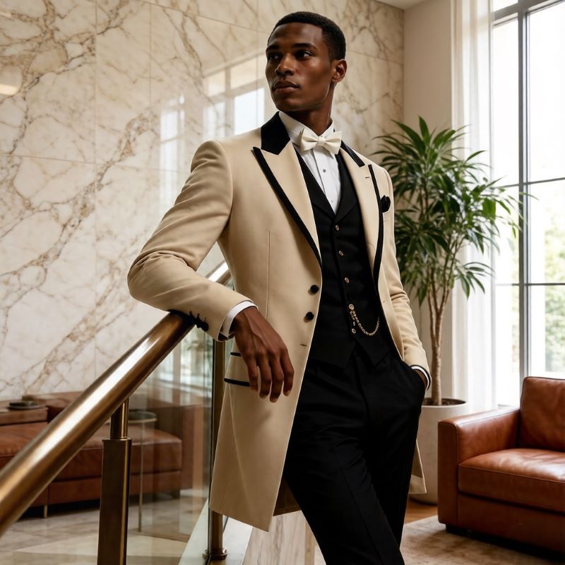 ชุดสูทแต่งงานสำหรับผู้ชาย 3 ชิ - Men Formal Wear Jacket บทวิจารณ์และราคา
