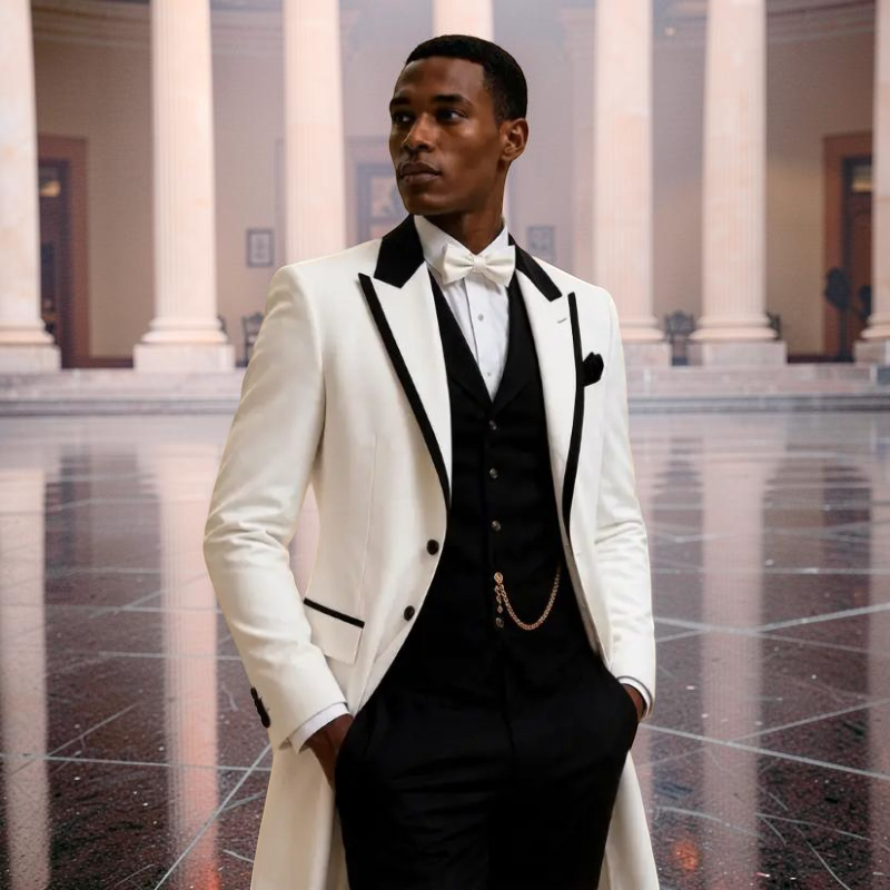 ชุดสูทแต่งงานสำหรับผู้ชาย 3 ชิ - Men Formal Wear Jacket บทวิจารณ์และราคา