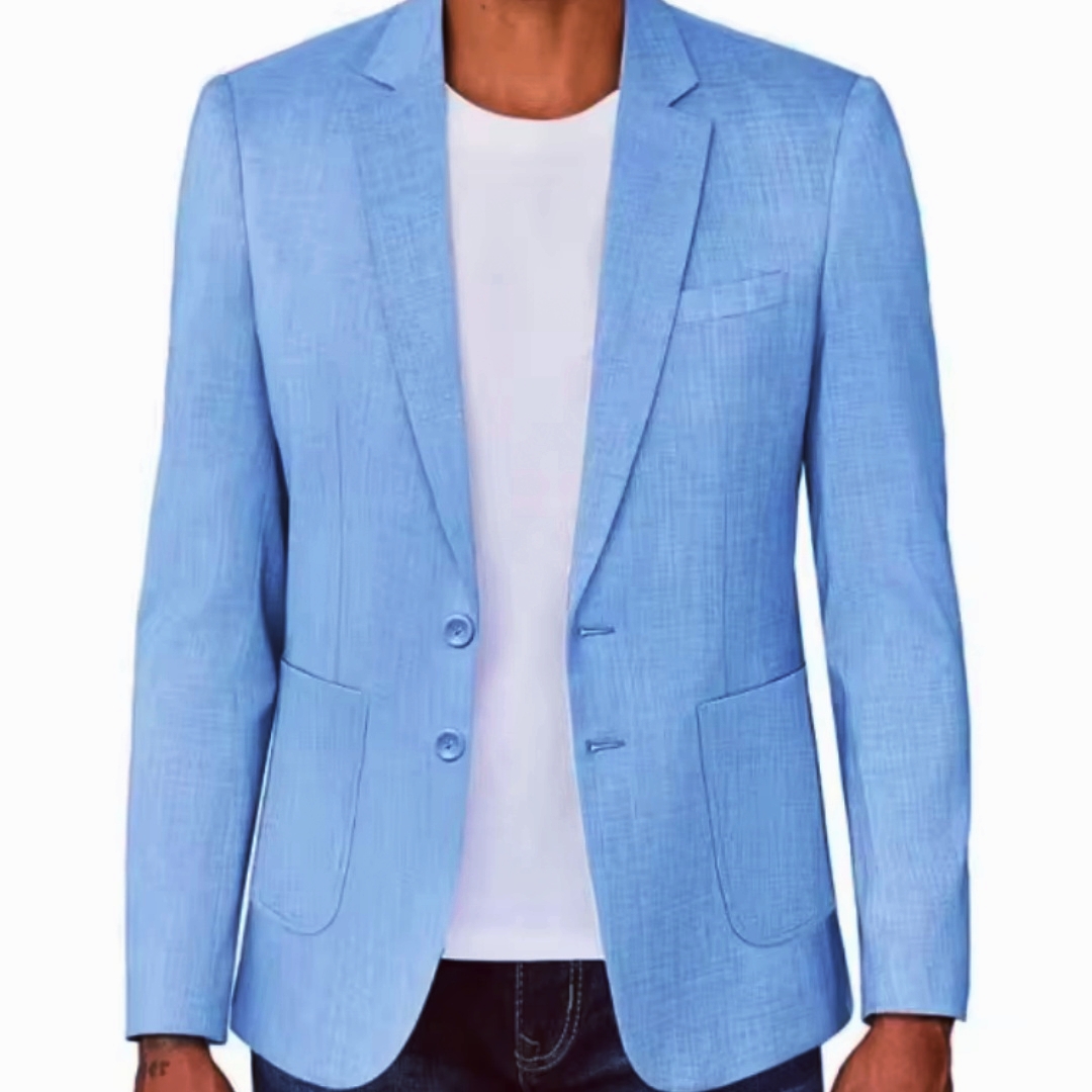 เสื้อเบลเซอร์ผ้าลินินสีเบจ/น้ำ - Formal Men Party Wear Jacket บทวิจารณ์และราคา