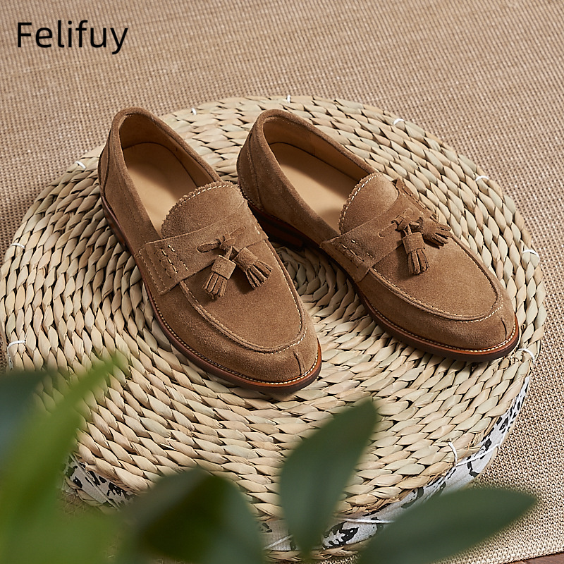 รองเท้าโลฟเฟอร์หนังวัวสีน้ำตาล - Men'S Formal Party Wear Shoes บทวิจารณ์และราคา