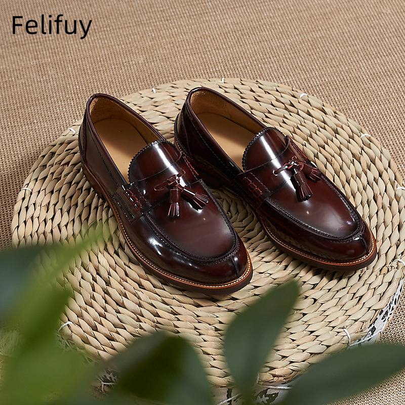 รองเท้าโลฟเฟอร์หนังวัวสีน้ำตาล - Men'S Formal Party Wear Shoes บทวิจารณ์และราคา