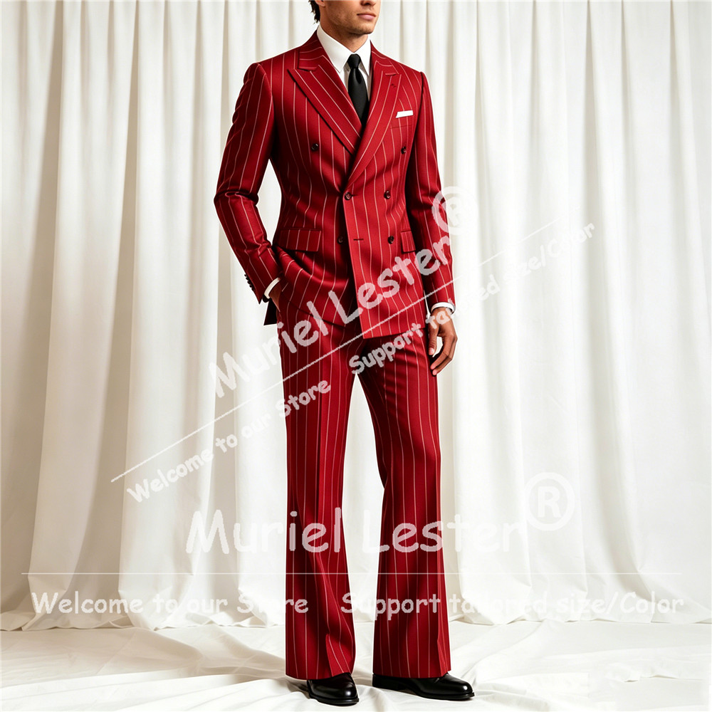 ชุดสูทลายทางสุดหรูสำหรับผู้ชาย - Men'S Style Formal Wear บทวิจารณ์และราคา