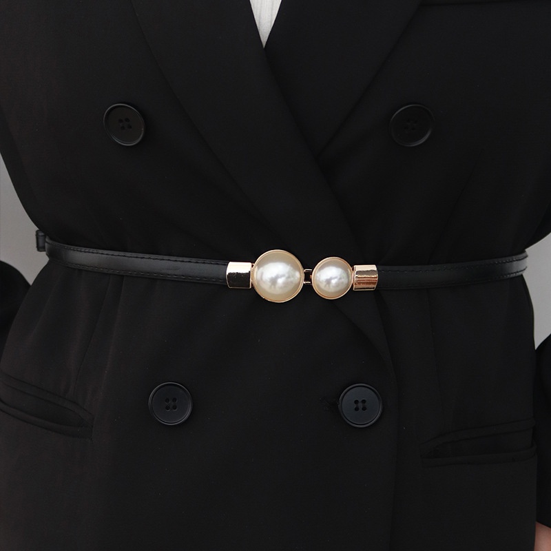 เข็มขัดไข่มุกวินเทจสุดหรู สายค - Formal Belt Leather Thin บทวิจารณ์และราคา