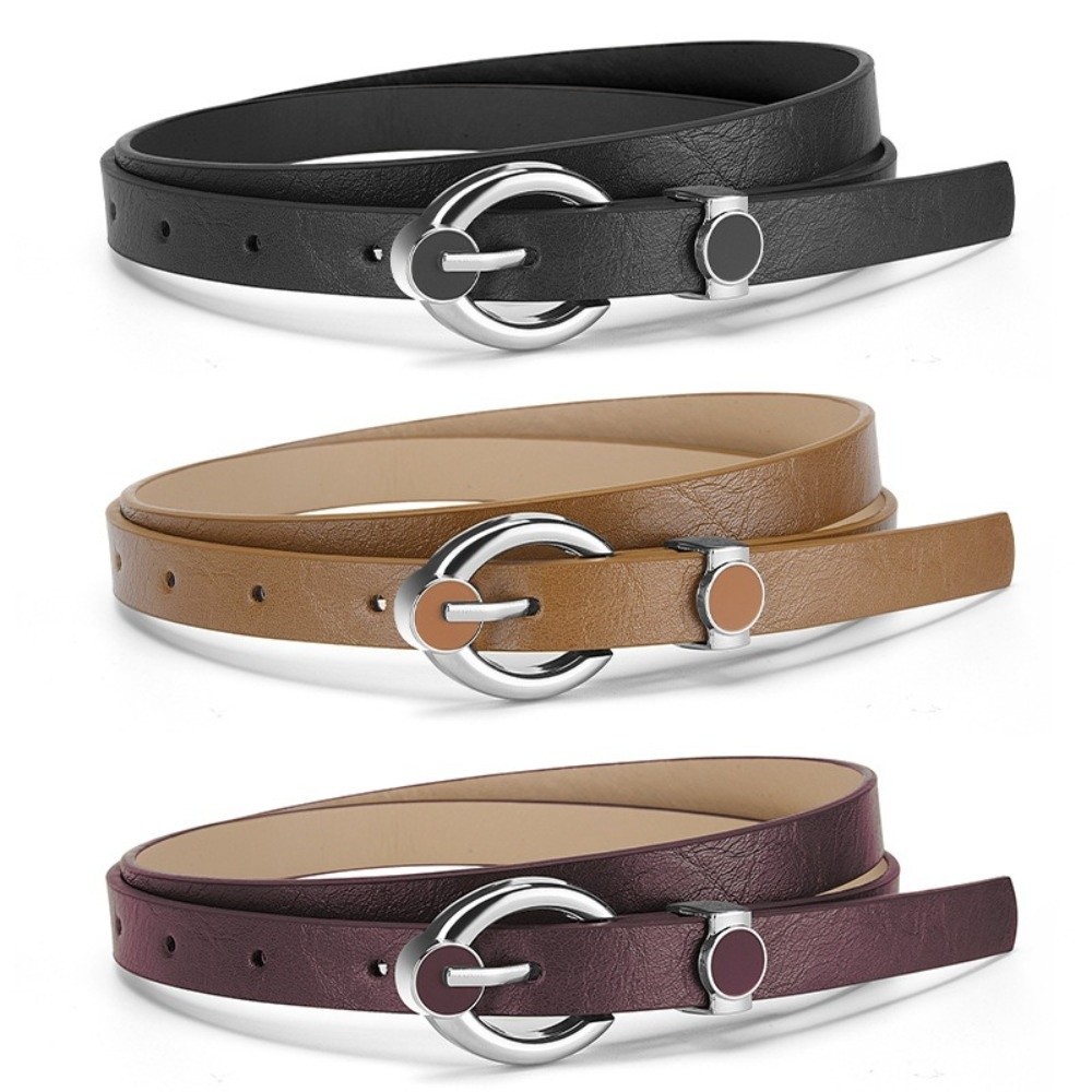 เข็มขัดเอวบางแบบหัวเข็มขัดโลหะ - Formal Belt Leather Thin บทวิจารณ์และราคา