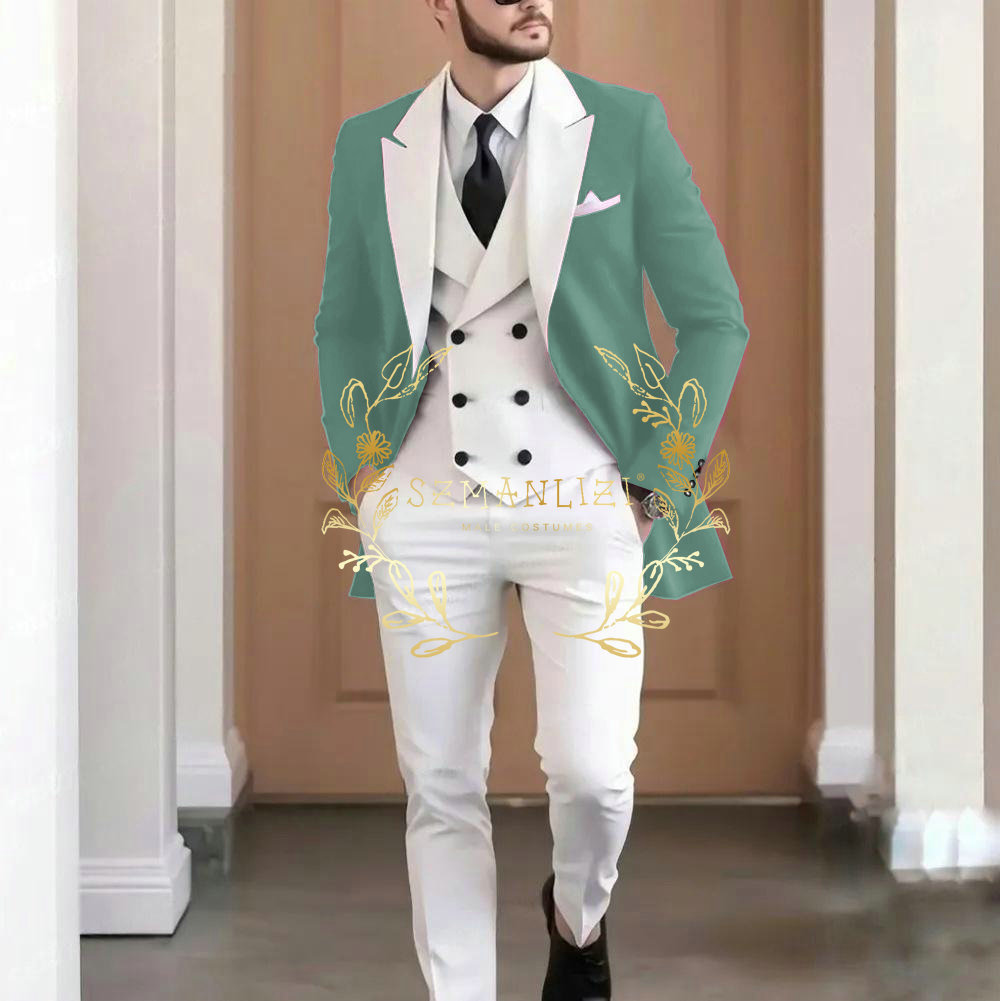 ชุดสูทผู้ชายสีแดงเบอร์กันดี 3  - Men Formal Wear Jacket บทวิจารณ์และราคา