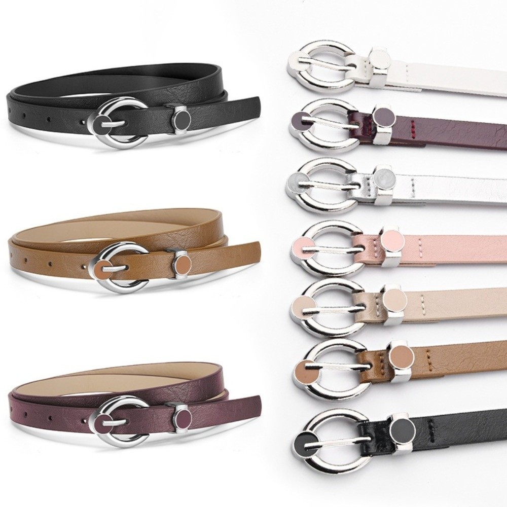 เข็มขัดเอวบางแบบหัวเข็มขัดโลหะ - Formal Belt Leather Thin บทวิจารณ์และราคา